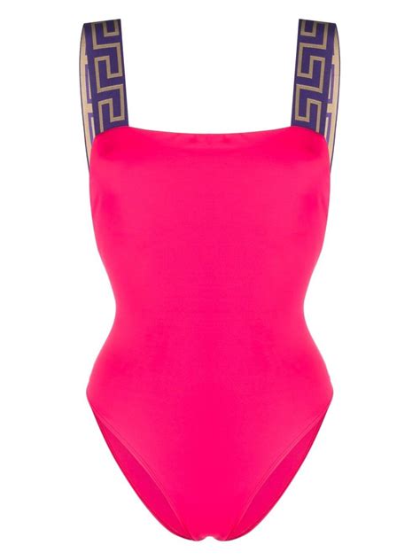 versace pink swim|Versace greca swimsuit.